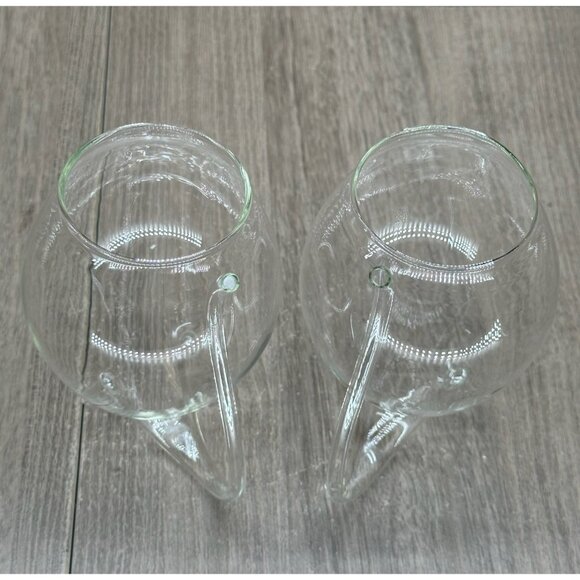 Oenophilia Vintage Set of 2 Wino Sippers 3-Point Base Built In Straw Transparent - Picture 2 of 13